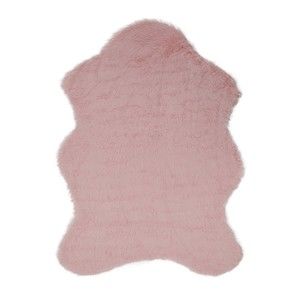 Růžový koberec z umělé kožešiny Tavsantuyu Powder, 80 x 105 cm