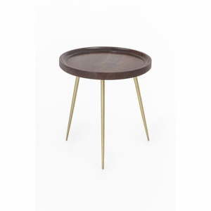 Odkládací stolek z akáciového dřeva Index Living Nora, ⌀ 46 cm