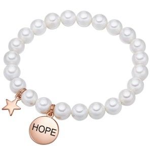 Bílý perlový náramek Pearls of London Hope, délka 19 cm