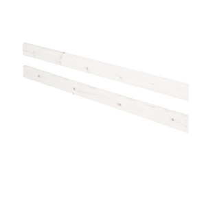 Bílá bezpečnostní zábrana z borovicového dřeva k posteli Flexa Classic, délka 197 cm