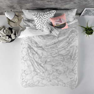 Bavlněný povlak na peřinu Blanc Essence Marble, 240 x 220 cm