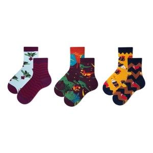Sada 3 párů dětských ponožek v dárkovém balení Many Mornings Beetroots, vel. 23–26