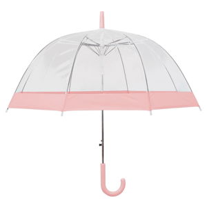 Transparentní holový deštník s automatickým otevíráním Ambiance Pastel Pink, ⌀ 85 cm