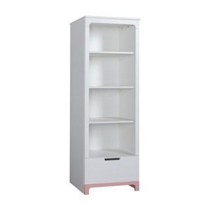 Bílo-růžová knihovna Pinio Mini