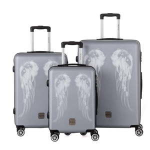 Sada 3 šedých cestovních kufrů Berenice Wings
