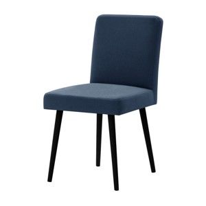 Modrá židle s černými nohami z bukového dřeva Ted Lapidus Maison Fragrance