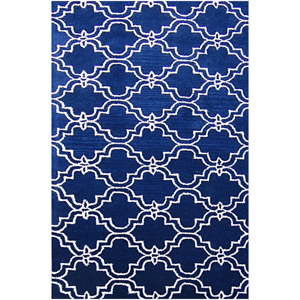 Tmavě modrý vlněný koberec Bakero Riviera, 183 x 122 cm