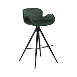 Tmavě zelená barová židle DAN–FORM Denmark Gaia Velvet, výška 98 cm