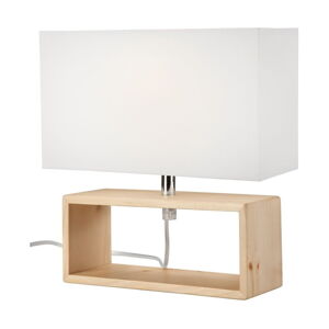 Světle hnědá stolní lampa s textilním stínidlem, výška 26 cm Scandi – LAMKUR