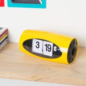 Žlutý budík Le Studio Flip Alarm Clock