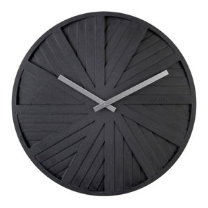 Černé nástěnné hodiny Karlsson Slides, ø 40 cm