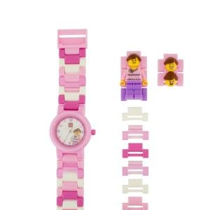 Růžové hodinky s figurkou LEGO® Classic