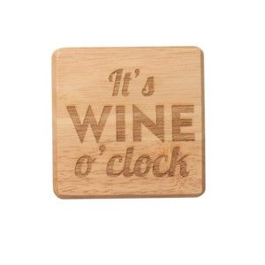 Podtácek z exotického dřeva T&G Woodware It's Wine O'Clock