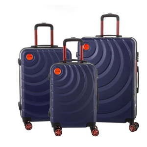Sada 3 tmavě modrých cestovních kufrů Murano Manhattan