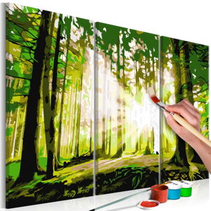 DIY set na tvorbu vlastního obrazu na plátně Artgeist Spring Forest, 120 x 80 cm