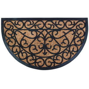 Gumová půlkruhová rohožka s kokosovým vláknem Esschert Design Ornamental