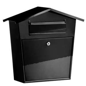 Černá poštovní schránka Premier Housewares, šířka 38 cm