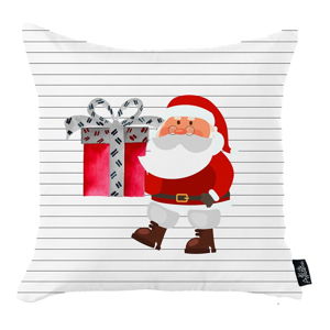 Bílý vánoční povlak na polštář Apolena Honey Christmas Santa Claus, 45 x 45 cm