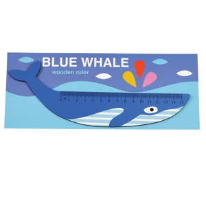 Dřevěné pravítko ve tvaru velryby Rex London Blue Whale