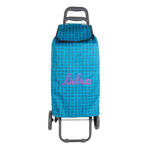 Modrá nákupní taška na kolečkách Lulucastagnette Ridey, 37 l