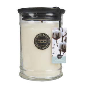 Velká svíčka ve skle Creative Tops Sweet White Cotton, doba hoření 140 - 160 hodin