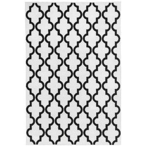 Černobílý koberec Obsession My Black & White Faw Whit, 80 x 150 cm