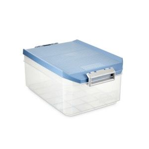 Průhledný úložný box s modrým víkem Ta-Tay Storage Box, 4,5 l
