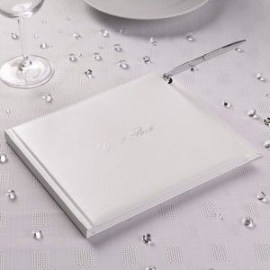 Kniha hostů s perem Neviti Premium White/Silver