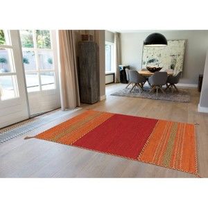 Červený ručně vyráběný bavlněný koberec Arte Espina Navarro 2920, 170 x 230 cm