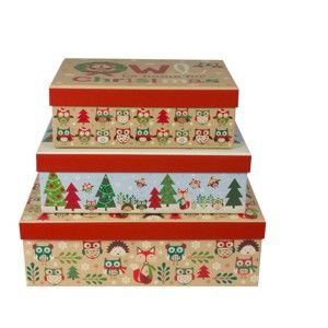Sada 3 ks podlouhlých krabic Tri-Coastal Design Christmas Stories