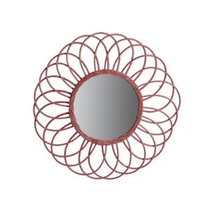 Červené zrcadlo Red Cartel Sunflower, ⌀ 70 cm