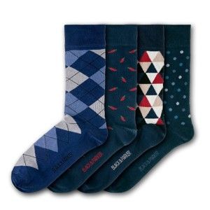 Sada 4 ponožek Black&Parker London Chatsworth, velikost 37 – 43