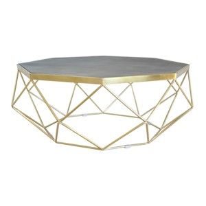 Konferenční stolek s podnožím ve zlaté barvě Livin Hill Glamour, ⌀ 106 cm