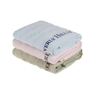 Sada 3 ručníků na ruce v pastelových barvách, 90 x 50 cm