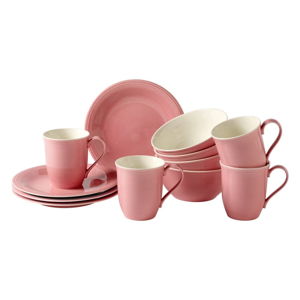 12dílný růžový set nádobí na snídani Like by Villeroy & Boch Group