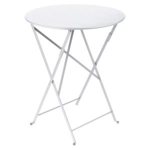 Bílý zahradní stolek Fermob Bistro, ⌀ 60 cm