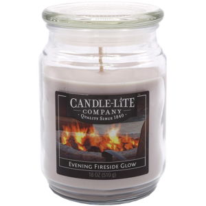 Vonná svíčka ve skle s vůní večerního ohně Candle-Lite, doba hoření až 110 hodin