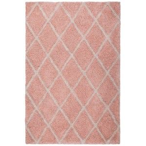 Růžový ručně vyráběný koberec Obsession My Feel Me Fee Powder, 80 x 150 cm