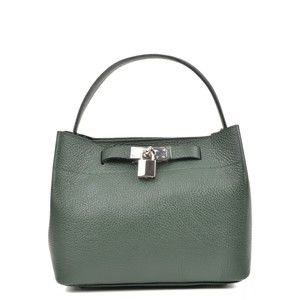 Zelená kožená kabelka Isabella Rhea Lock Verde