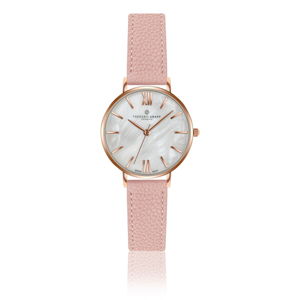 Dámské hodinky se světle růžovým páskem z pravé kůže Frederic Graff Vanessa Pearl