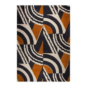 Hnědo-oranžový ručně tkaný koberec Flair Rugs Rythm Lifestyle, 160 x 230 cm