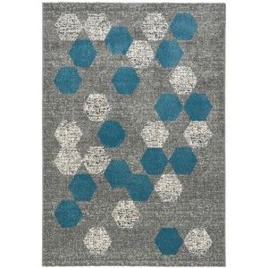 Modrošedý koberec DECO CARPET Dotty, 110 x 170 cm