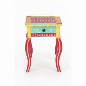 Noční stolek z akáciového dřeva Index Living India Colore