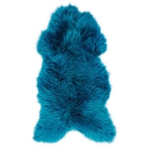 Tmavě modrá kožešina z ovčí kožešina Arctic Fur Lina, 100 x 60 cm