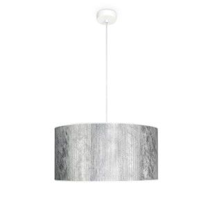 Stropní svítidlo ve stříbrné barvě s bílým kabelem Bulb Attack Tres, Ø 50 cm
