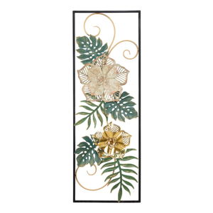 Kovová závěsná dekorace se vzorem květin Mauro Ferretti Campur -B-, 31 x 90 cm