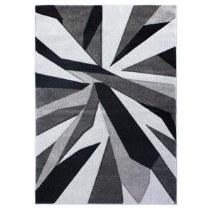Černošedý koberec Flair Rugs Shatter Black Grey, 80 x 150 cm