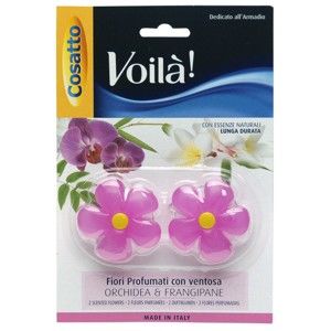 Sada 2 parfémovaných květin s vůní orchideje a plumérie Cosatto