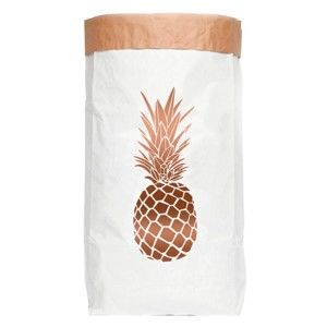 Úložný pytel z recyklovaného papíru Really Nice Things Copper Pineapple