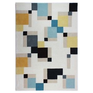 Modrý koberec Flair Rugs Illusion Abstract Blocks, 120 x 170 cm